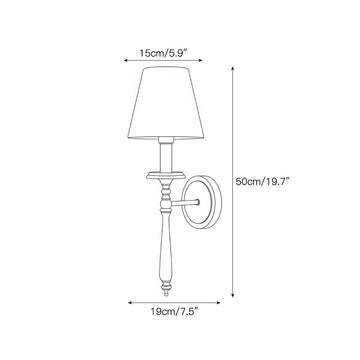 Oxford Alabaster Wall Sconce – detail 3 — Dimension drawings 1
