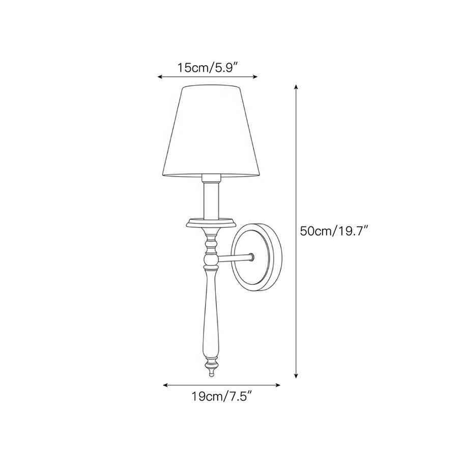 Oxford Alabaster Wall Sconce – detail 3 — Dimension drawings 1