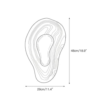 Oyster Hammered Onyx Sconce – detail 3 — Dimension drawings 1