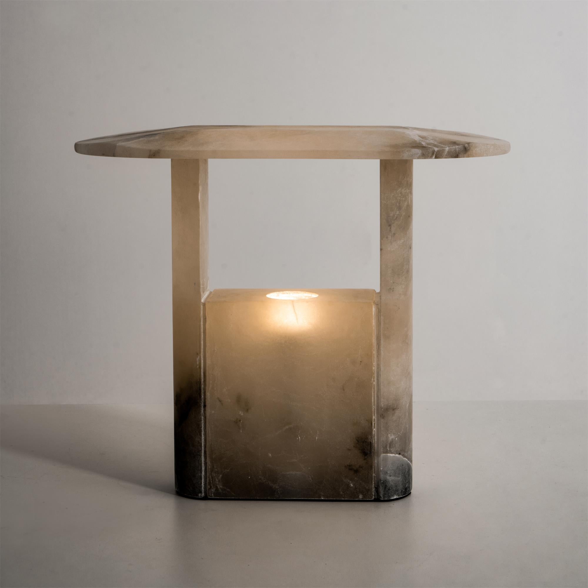 Pagoda Alabaster Table Lamp