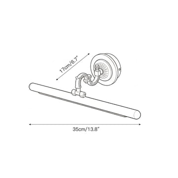 Adjustable Picture Wall Lamp – detail 4 — Dimension drawings 1