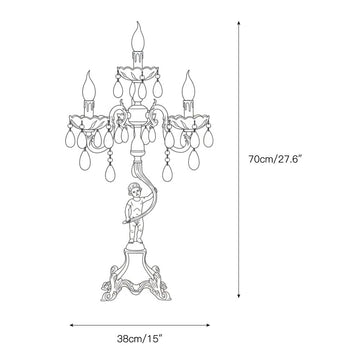 Pairpoint Candlestick Table Lamp – detail 3 — Dimension drawings 1
