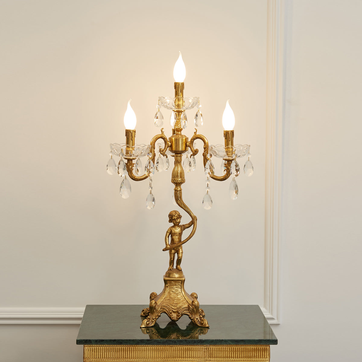 Pairpoint Candlestick Table Lamp