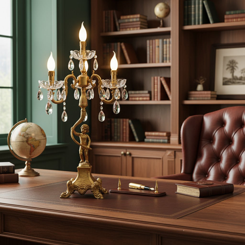 Pairpoint Candlestick Table Lamp