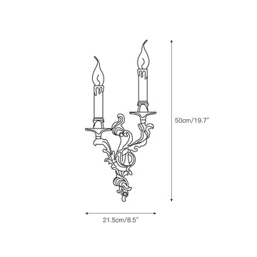 Palace Wall Light – detail 3 — Dimension drawings 1