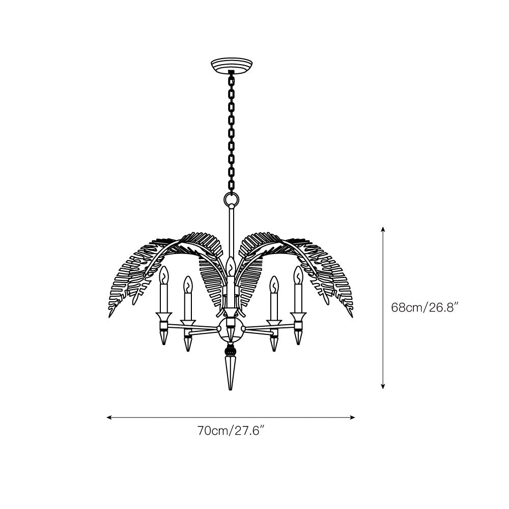 Palm Frond Chandelier