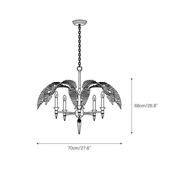 Palm Frond Chandelier – detail 3 — Dimension drawings 1