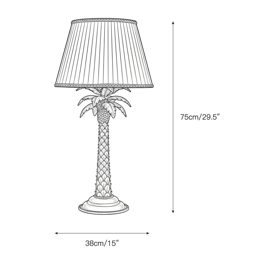 Palm Tree Table Lamp – detail 3 — Dimension drawings 1