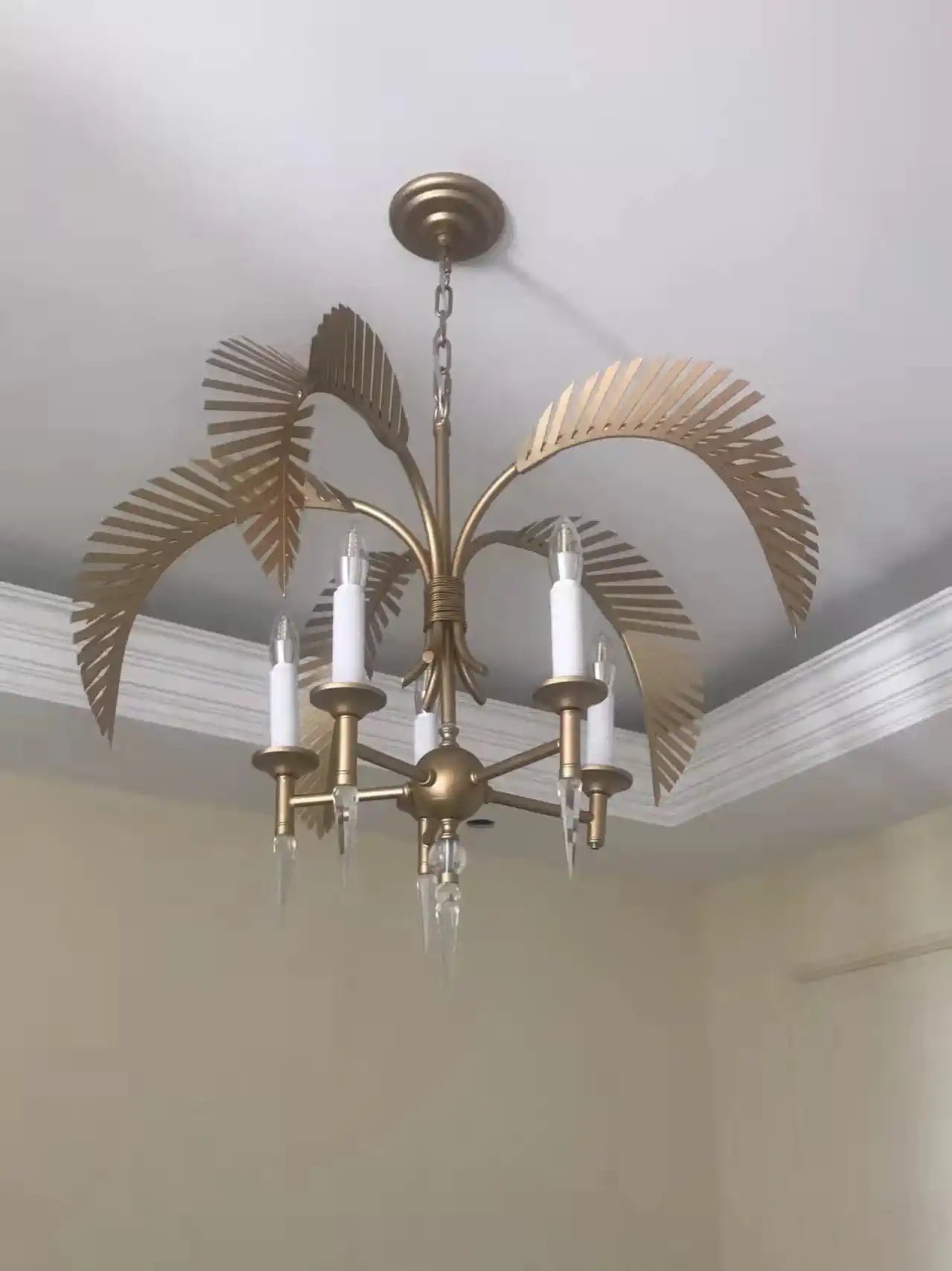 Palm Frond Chandelier