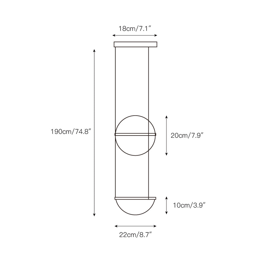 Palma Pendant Lamp – detail 6 — Dimension drawings 2