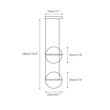 Palma Pendant Lamp – detail 7 — Dimension drawings 3