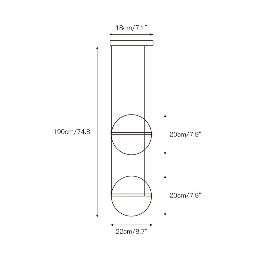 Palma Pendant Lamp – detail 7 — Dimension drawings 3