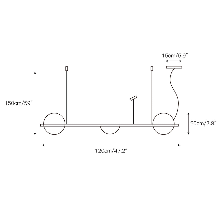 Palma Pendant Lamp – detail 8 — Dimension drawings 4