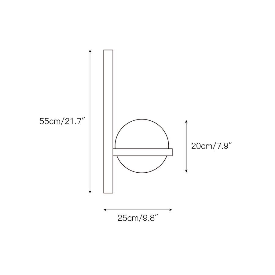 Palma Wall Lamp – detail 4 — Dimension drawings 1
