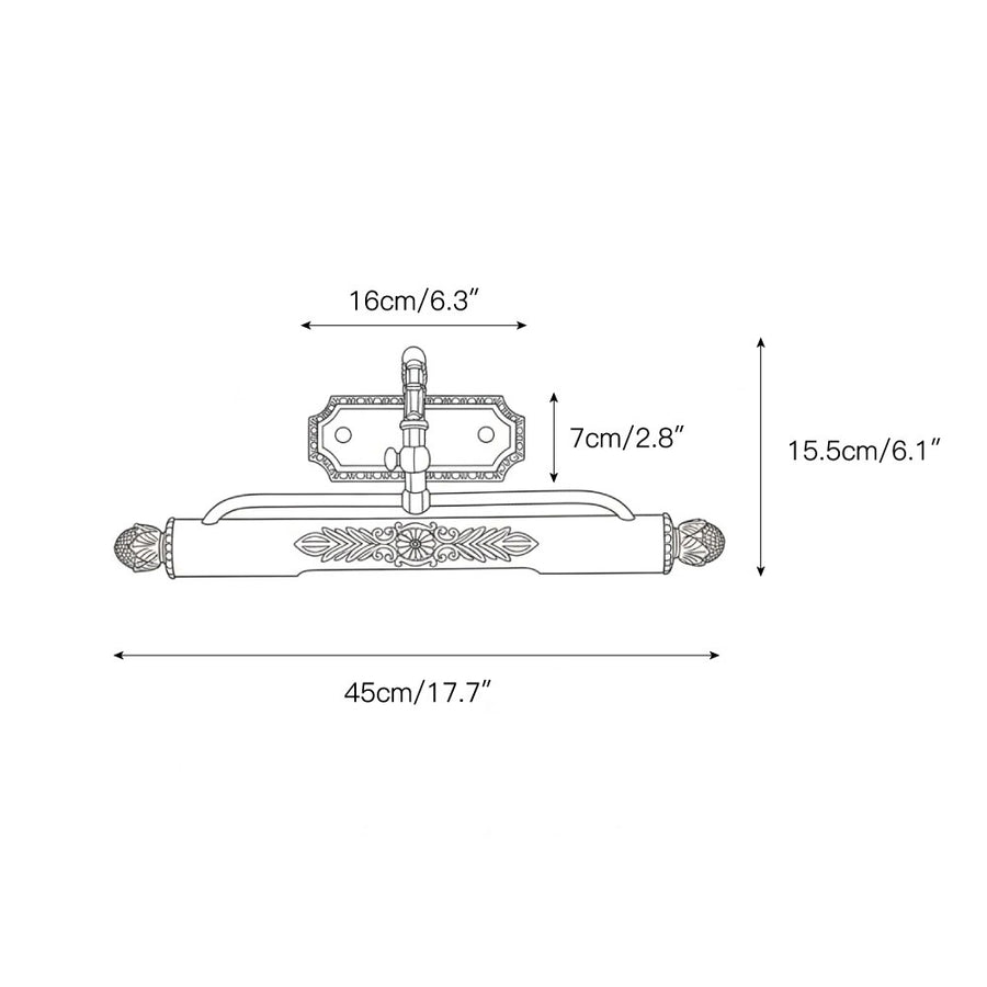 Pania Brass Wall Lamp – detail 3 — Dimension drawings 1