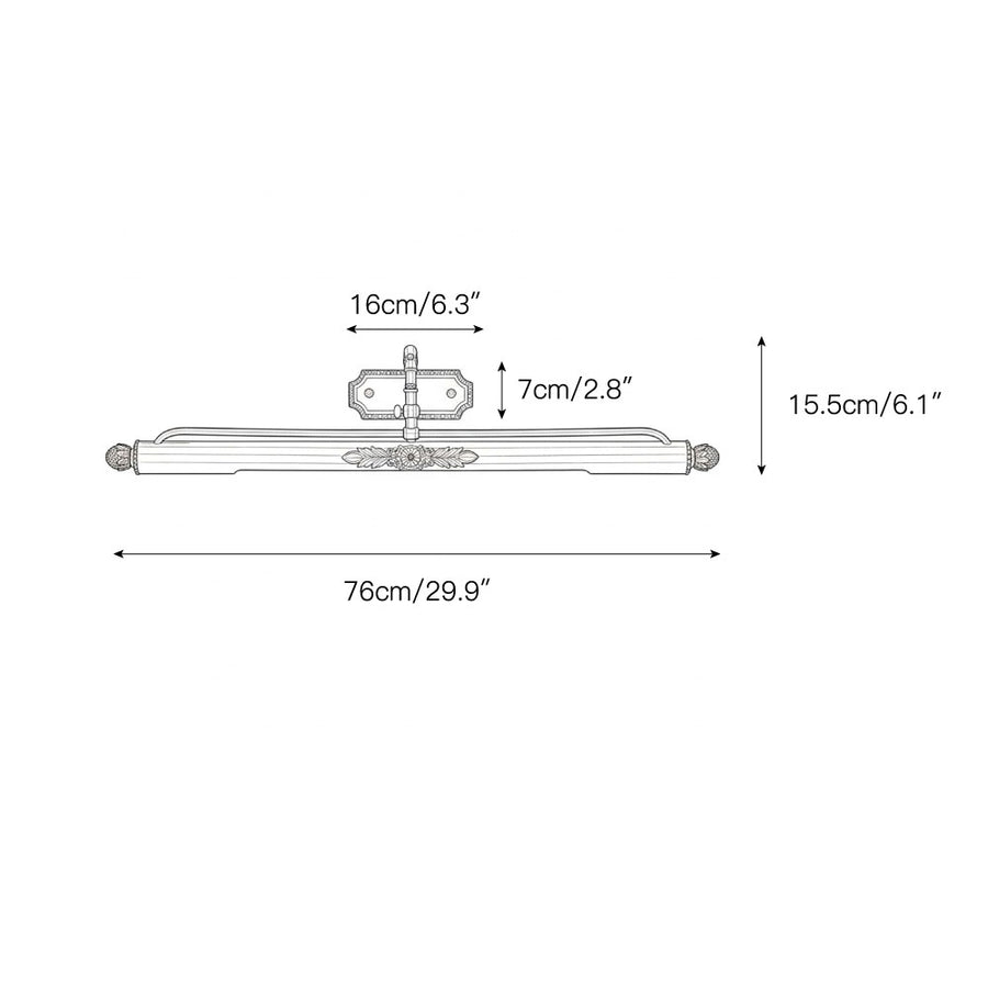 Pania Brass Wall Lamp – detail 5 — Dimension drawings 3