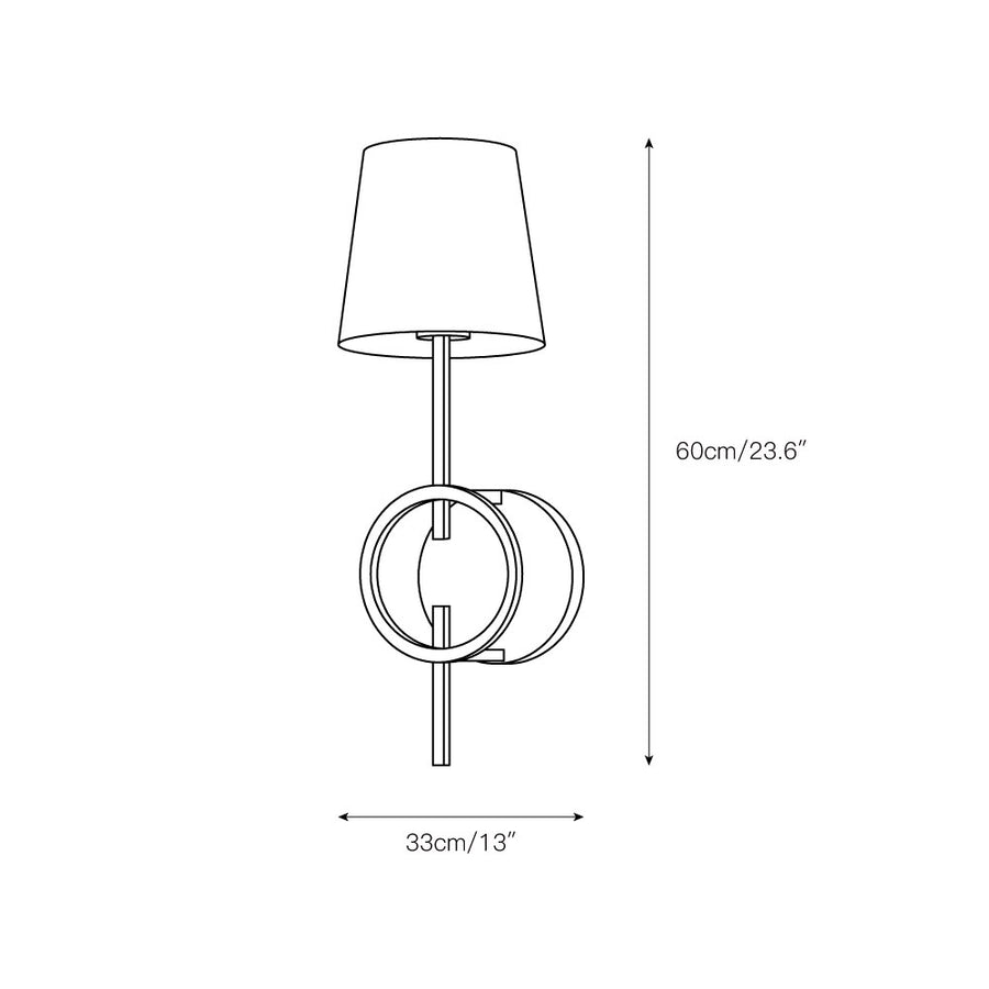 Paoli Wall Lamp – detail 3 — Dimension drawings 1