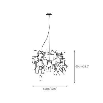 Paper Chandelier – detail 3 — Dimension drawings 1