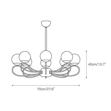 Papillon Chandelier – detail 3 — Dimension drawings 1