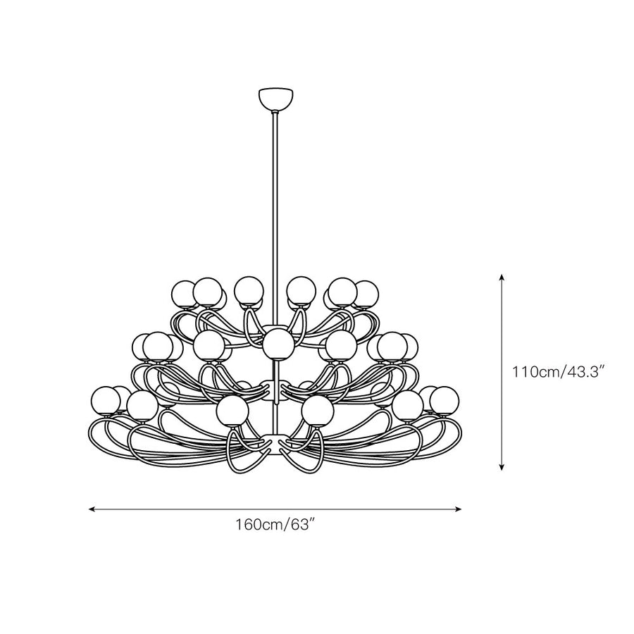 Papillon Chandelier – detail 5 — Dimension drawings 3