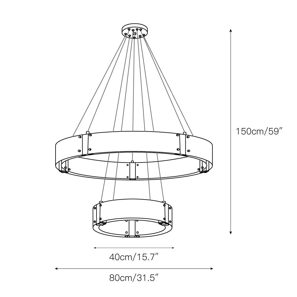 Parallel Ring Chandelier