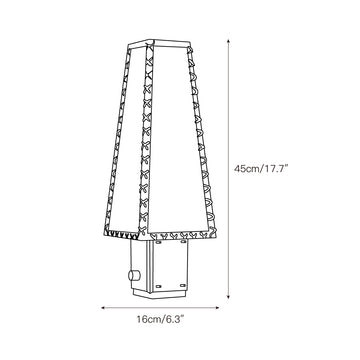 Parchment Table Lamp – detail 3 — Dimension drawings 1