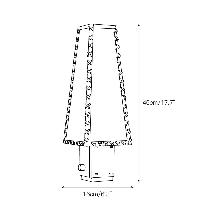 Parchment Table Lamp – detail 3 — Dimension drawings 1