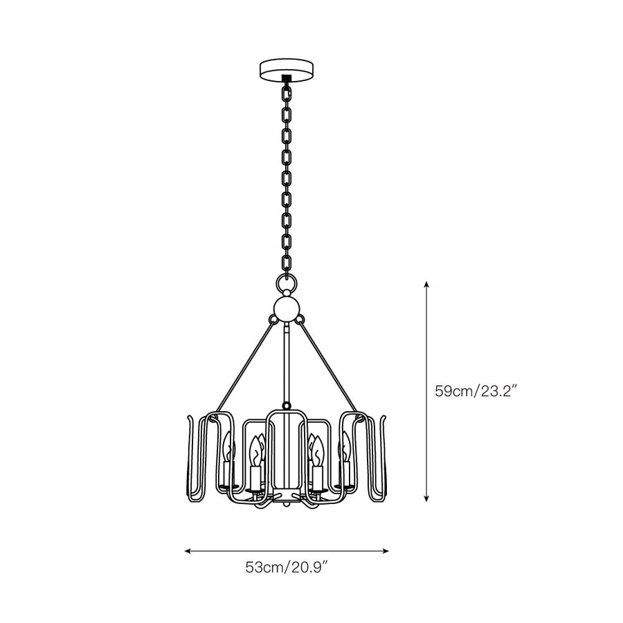 Parmer Chandelier – detail 3 — Dimension drawings 1