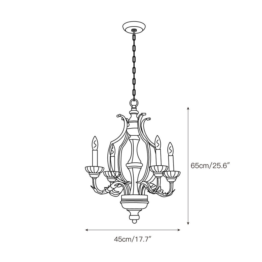 Paro Tunkul Wood Pendant Lamp – detail 3 — Dimension drawings 1