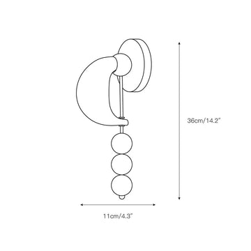 Patty Wall Lamp – detail 3 — Dimension drawings 1