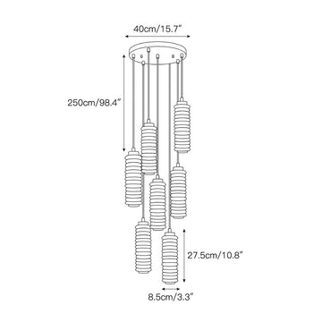 Payson Alabaster Cluster Chandelier – detail 6 — Dimension drawings 4