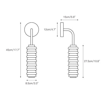 Payson Alabaster Wall Sconce – detail 3 — Dimension drawings 1