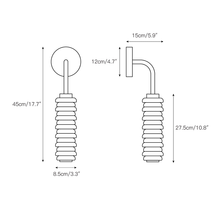 Payson Alabaster Wall Sconce – detail 3 — Dimension drawings 1
