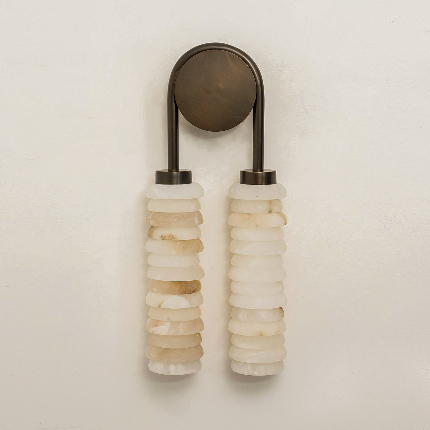 Payson Double Alabaster Wall Lamp