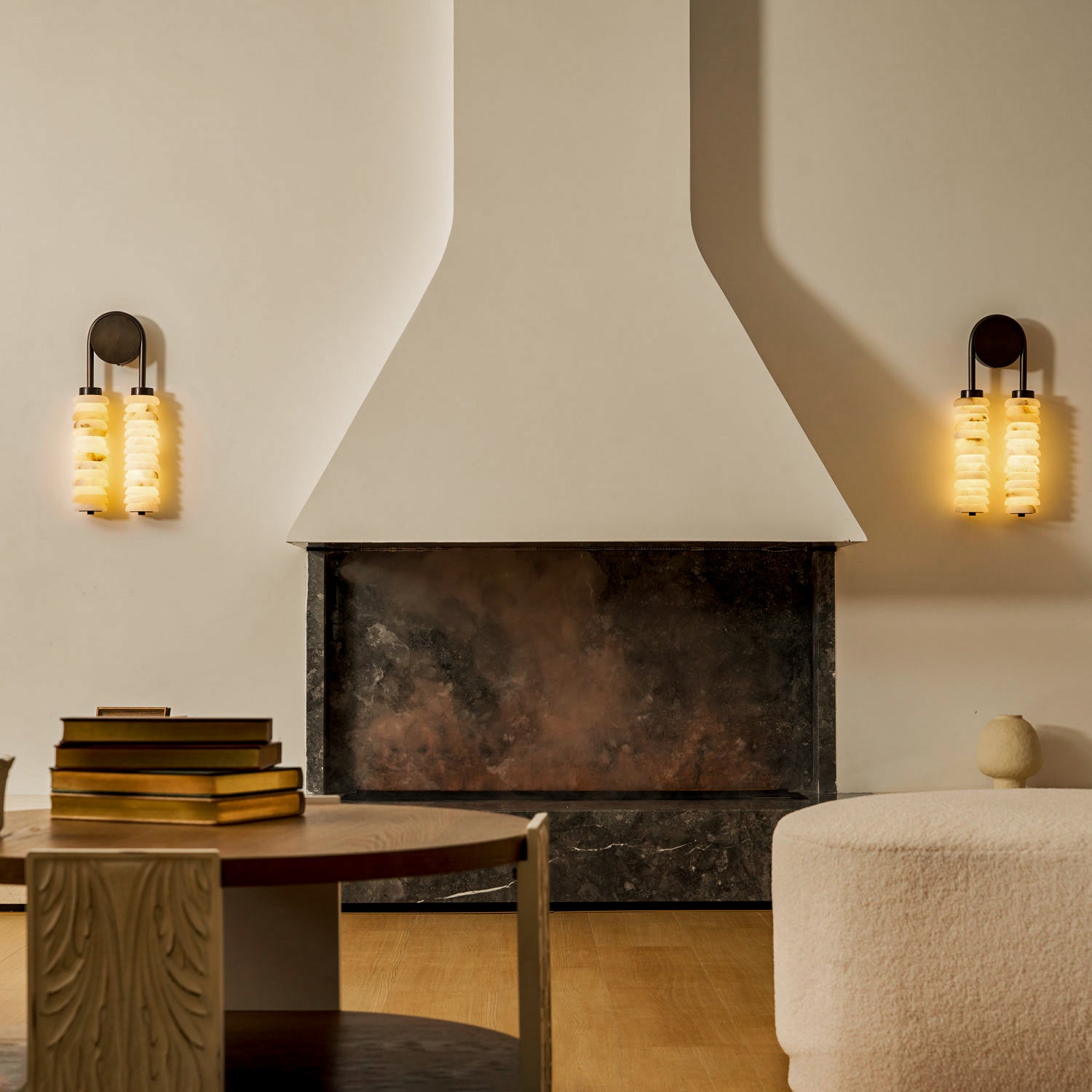 Payson Double Alabaster Wall Lamp