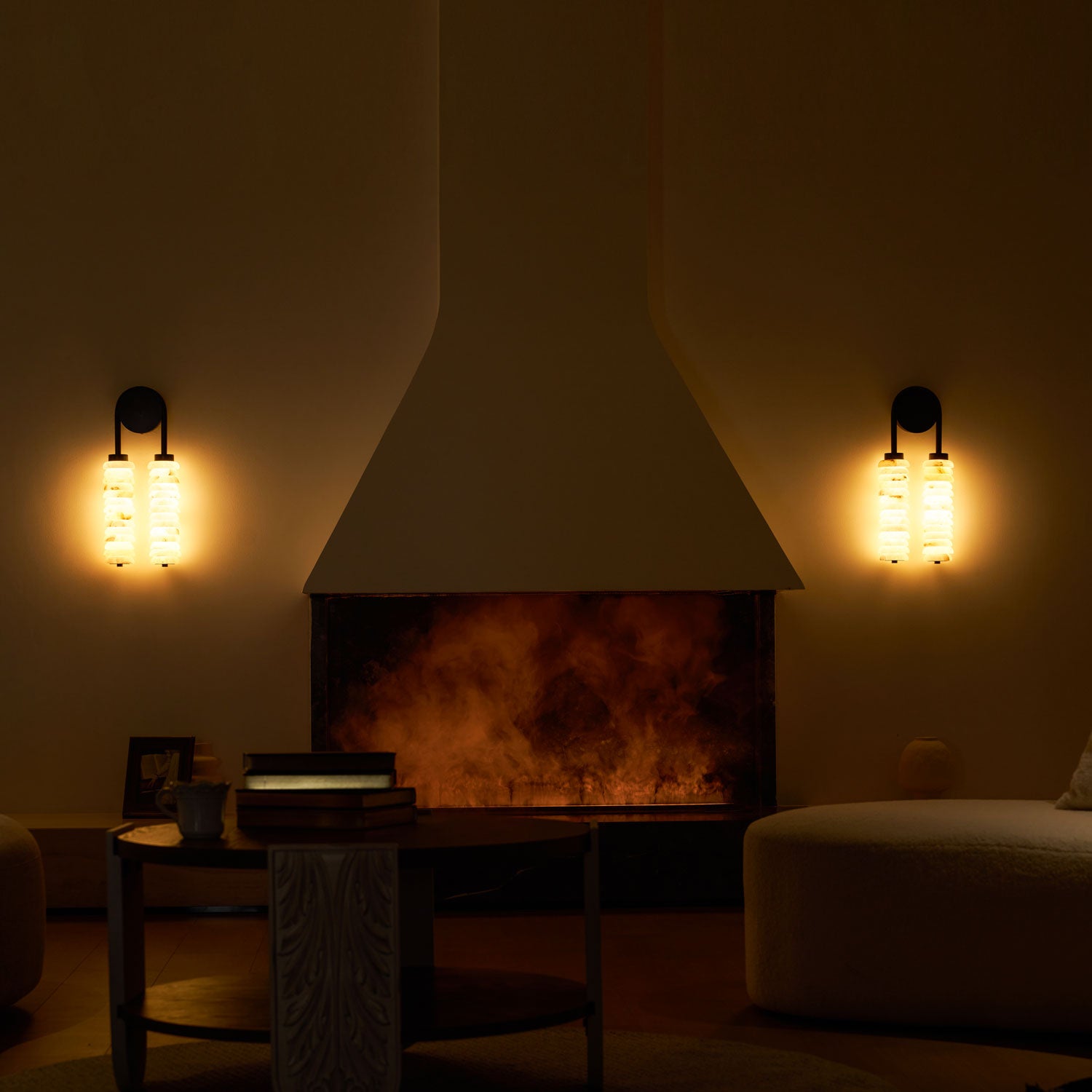 Payson Double Alabaster Wall Lamp