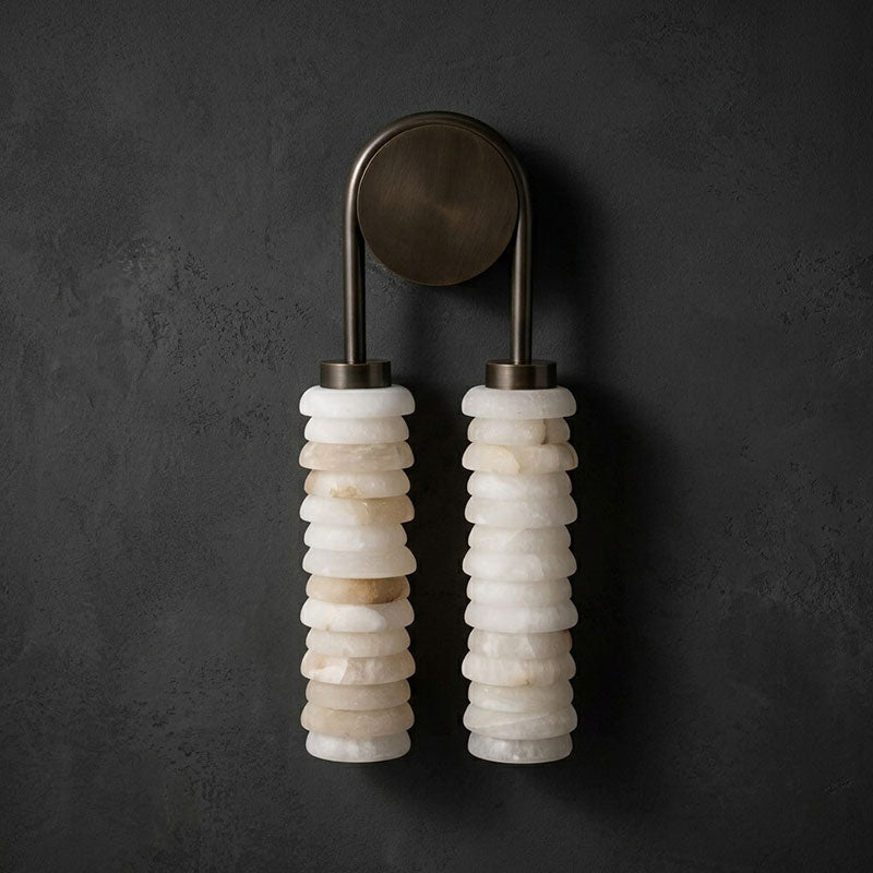 Payson Double Alabaster Wall Lamp