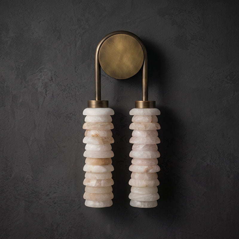 Payson Double Alabaster Wall Lamp