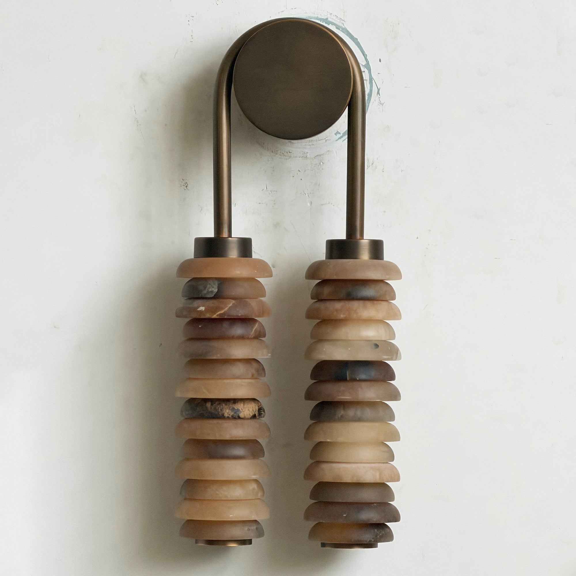 Payson Double Alabaster Wall Lamp