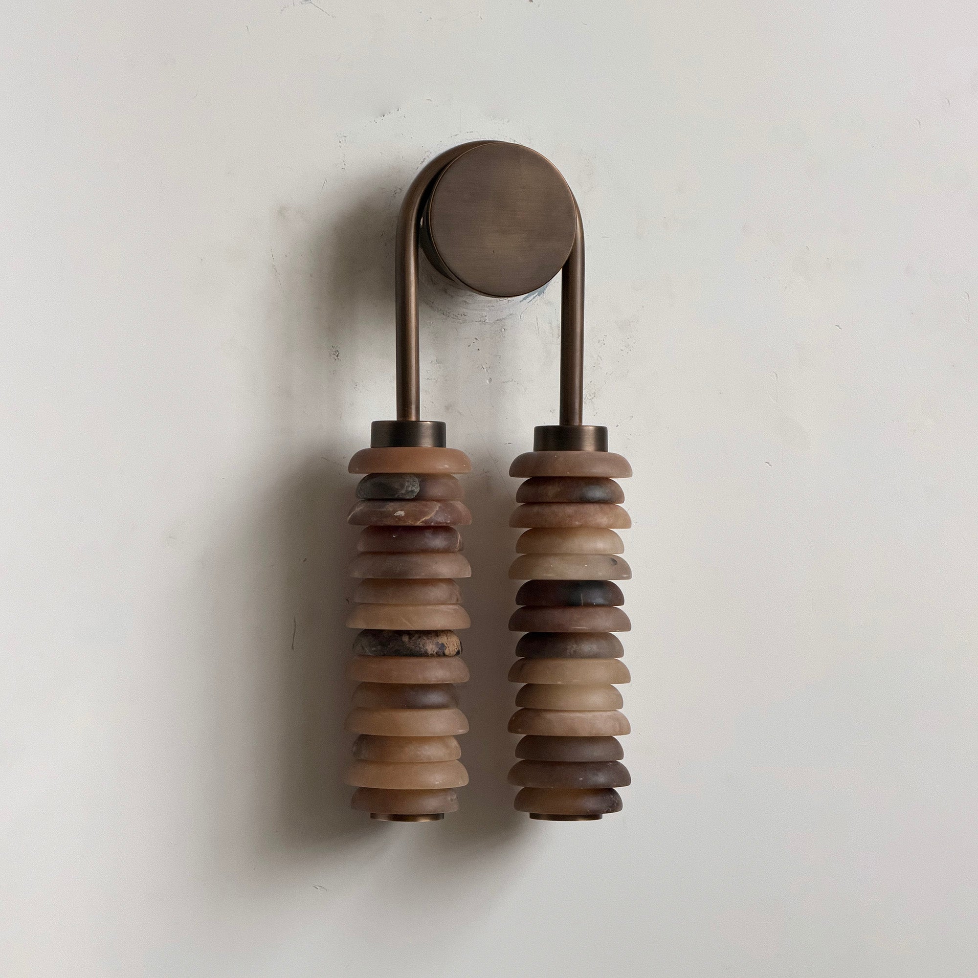 Payson Double Alabaster Wall Lamp