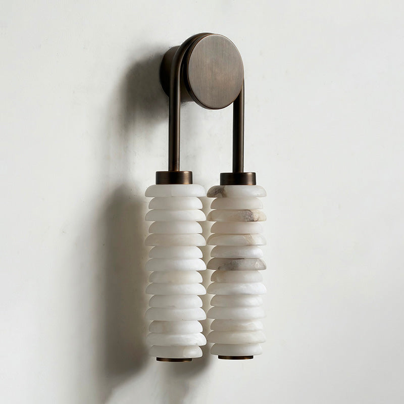 Payson Double Alabaster Wall Lamp