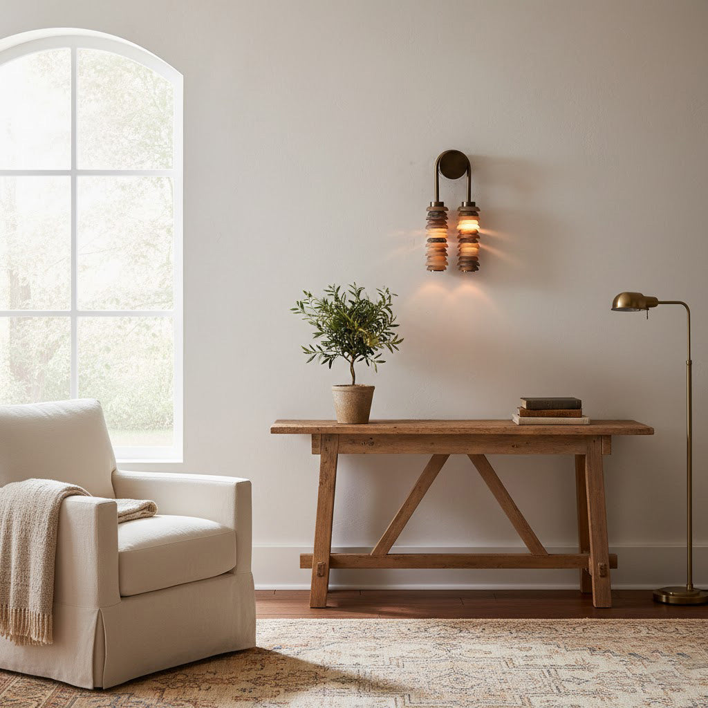 Payson Double Alabaster Wall Lamp