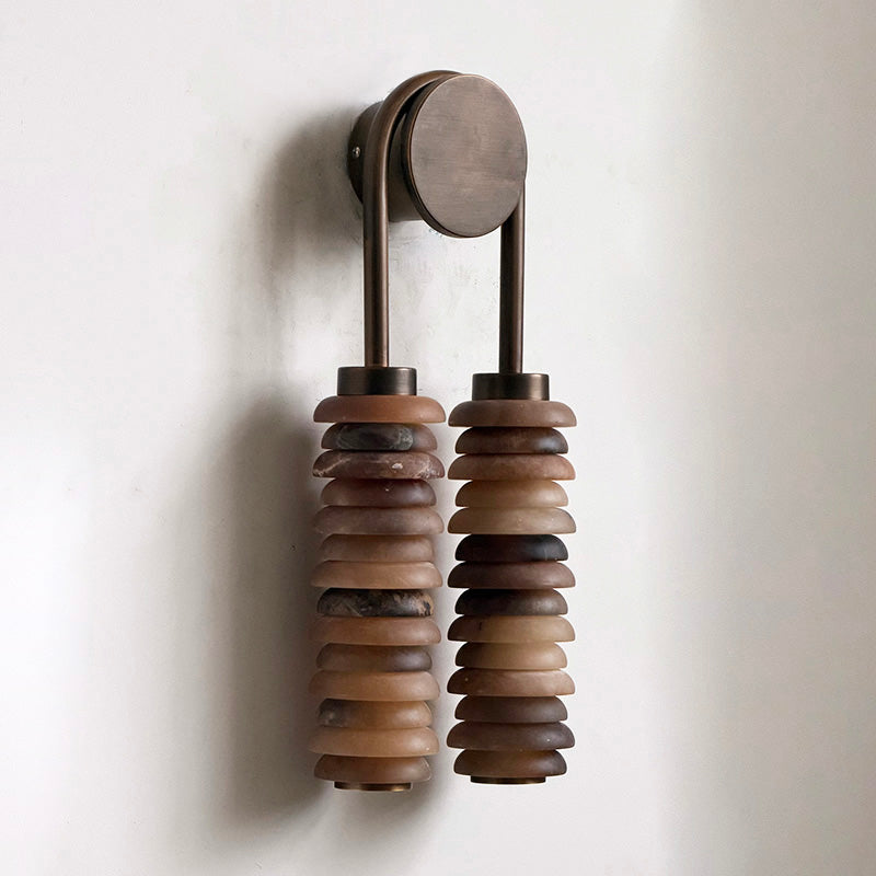 Payson Double Alabaster Wall Lamp