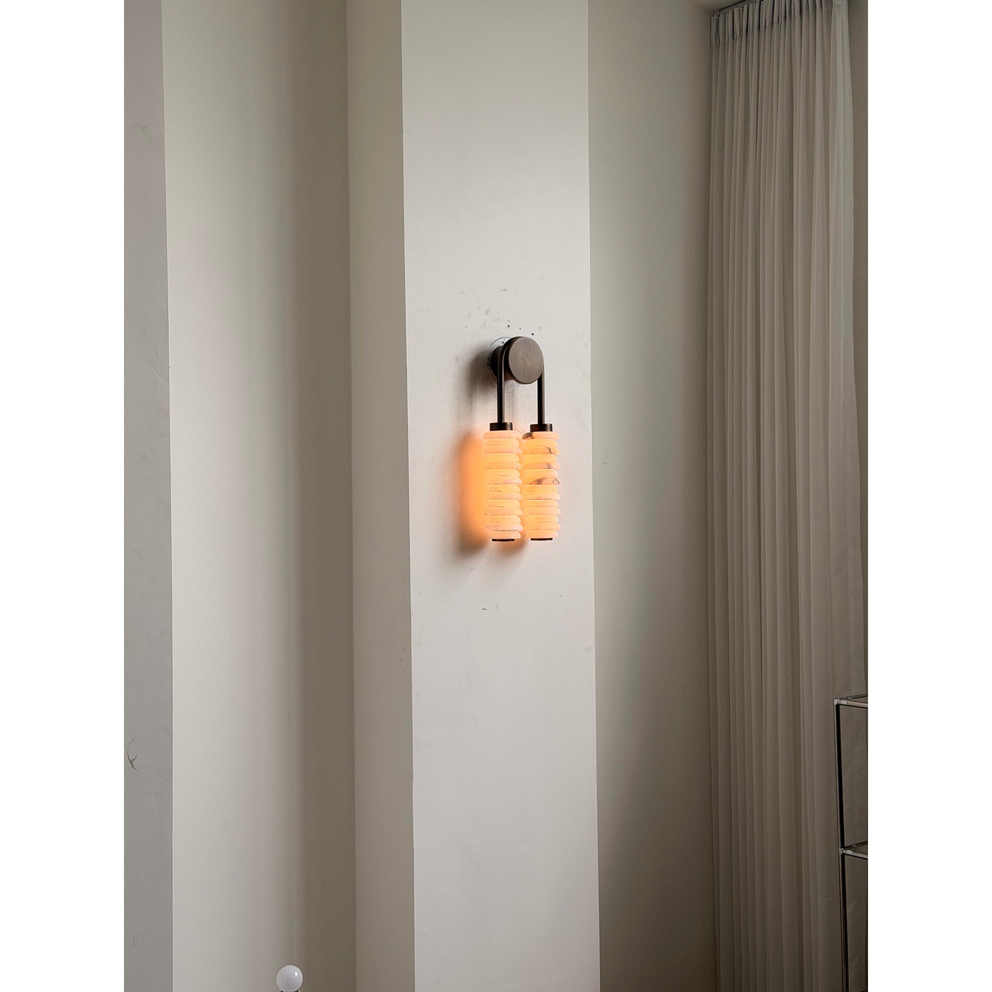 Payson Double Alabaster Wall Lamp