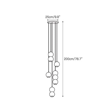 Pearl Alabaster Chandelier – detail 12 — Dimension drawings 10