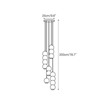 Pearl Alabaster Chandelier – detail 18 — Dimension drawings 16
