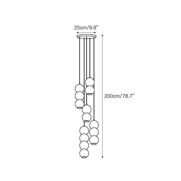 Pearl Alabaster Chandelier – detail 16 — Dimension drawings 14