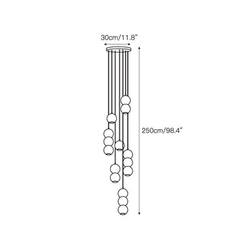 Pearl Alabaster Chandelier – detail 15 — Dimension drawings 13