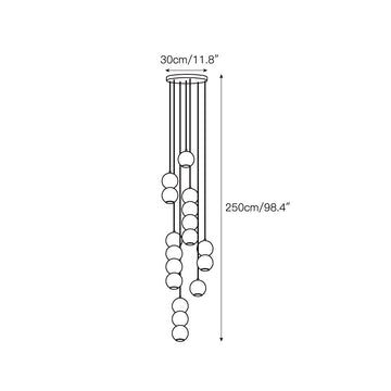 Pearl Alabaster Chandelier – detail 19 — Dimension drawings 17