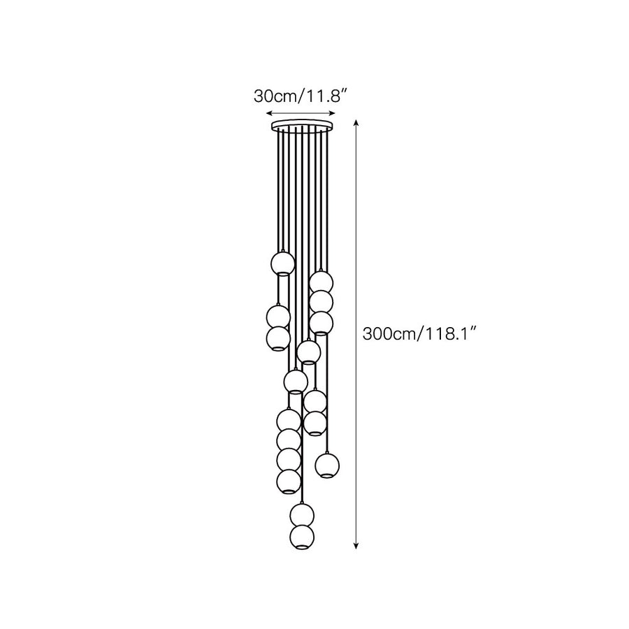 Pearl Alabaster Chandelier – detail 23 — Dimension drawings 21